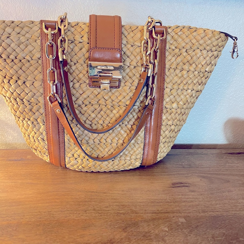 Michael Korrs Straw Purse